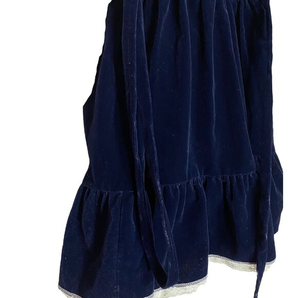 Vtg Sears Winnie the Pooh Dress Girls 4 Disney Ruffle Prairie Lace Velour Lace - Picture 12 of 15